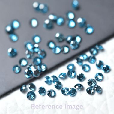 Round Blue Lab Grown Diamond